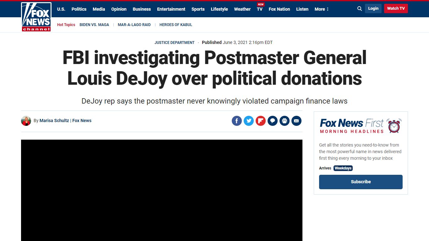 FBI investigating Postmaster General Louis DeJoy over political ...